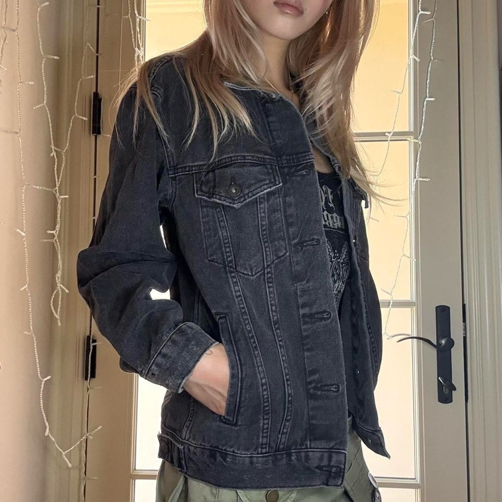 Size Small Ragged Priest Grey/Faded Black Classic Denim/Jean Jacket - Picture 4 of 7